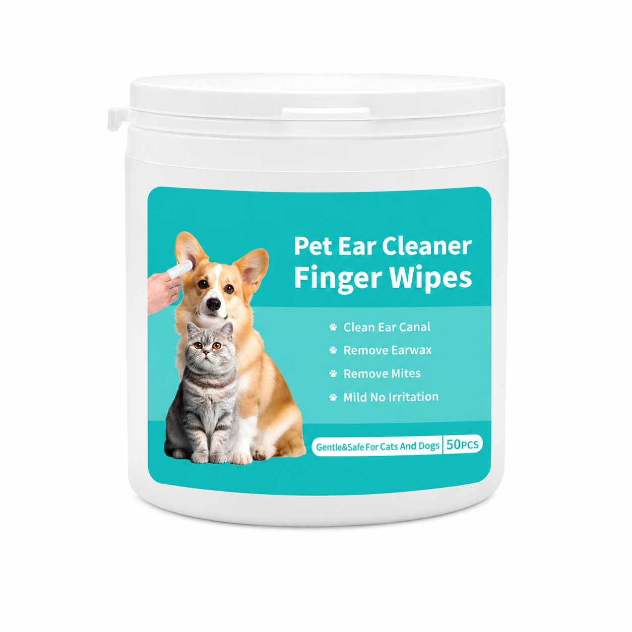 🔥 Last Day! 60% OFF Pet Ear Cleaner Finger Wipes for Dogs & Cats 🐾