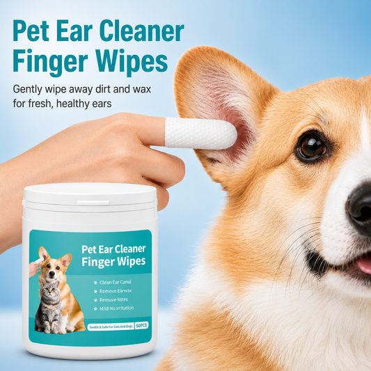 🔥 Last Day! 60% OFF Pet Ear Cleaner Finger Wipes for Dogs & Cats 🐾