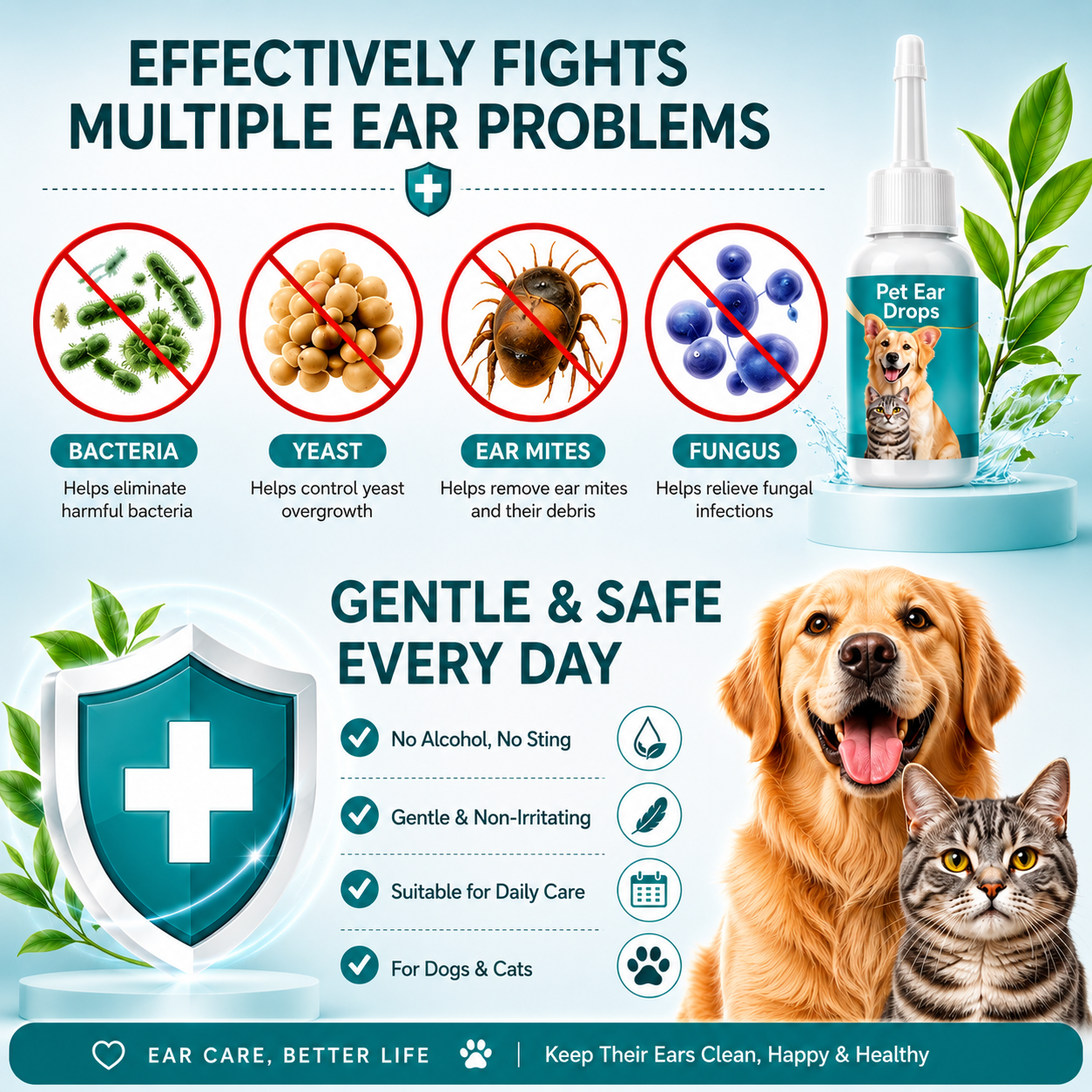 Gamlily™ 💧Pet Ear Drops for Dogs & Cats
