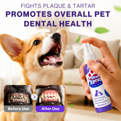 Gamlily® Pet Oral Spray ✅Freshen Breath, Remove Tartar & Promote gum regeneration, stabilize teeth 🦷